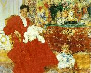 Carl Larsson portratt av fru dora lamm f upmark och hennes tva aldsta soner china oil painting artist